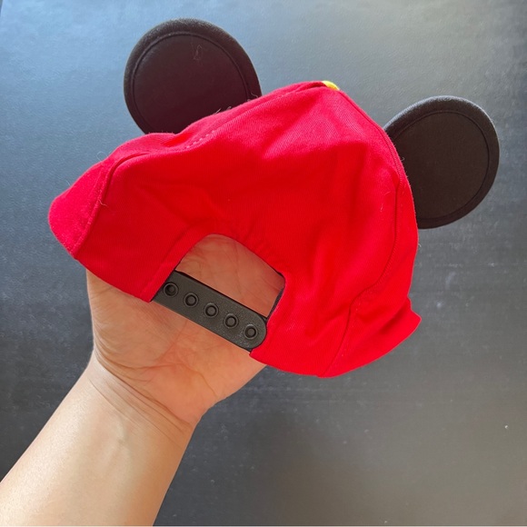 Disney Mickey Mouse Hat Cap Snap Back Youth Red Yellow Ears Parks Baseball Boys - Picture 4 of 5
